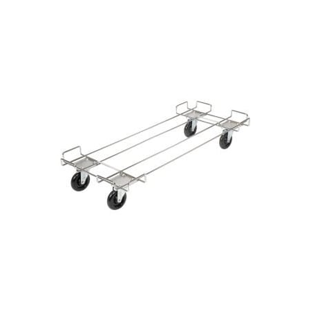 Global Equipment Wire Rack Accessory 48 x 20 Dolly Base - 5 Poly Swivel Casters For 48"W Bins 38148-00